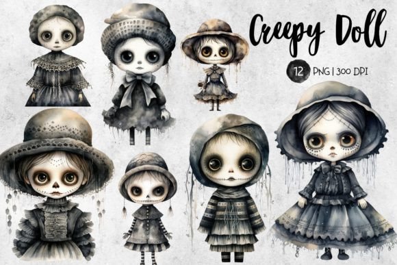 Download Creepy Doll Sublimation Clipart - Premium Resources