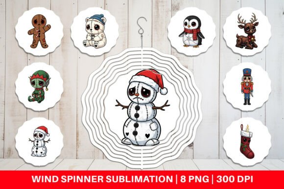 Download Creepy Doll Christmas Wind Spinner - Premium Bundle