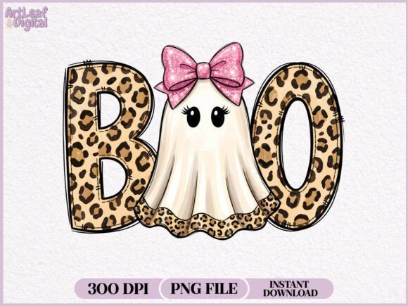 Download Boo Ghost Leopard Halloween PNG - Png Collection