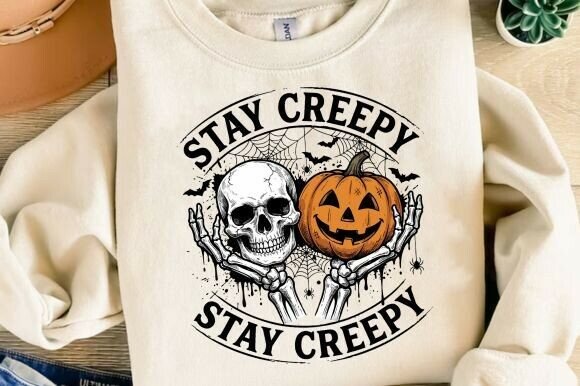 Download Stay Creepy Png, Retro Halloween Png - Png Collection