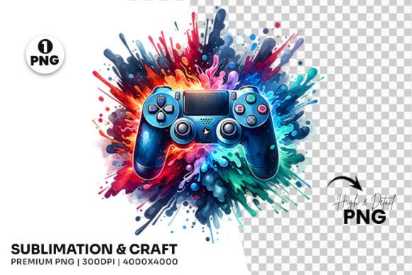 Download Game Controller Splash Art Clipart PNG - Png Collection