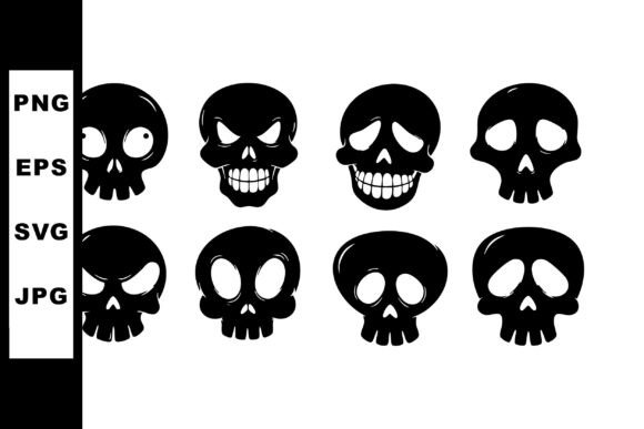 Download Collection of Black Skull Icons with Var - Skull Collection