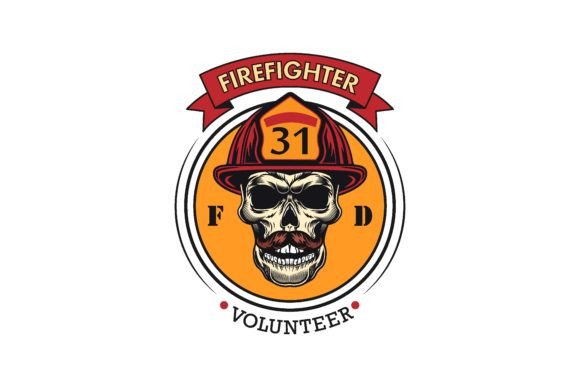 Download Firefighter Patch. Badges with Skull in - Skull Collection